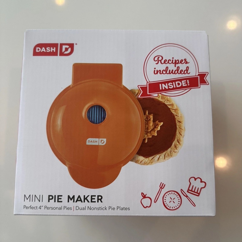 Dash Mini Pie Maker Red Non-Stick Electric Baker DPIE100GBRD04 New